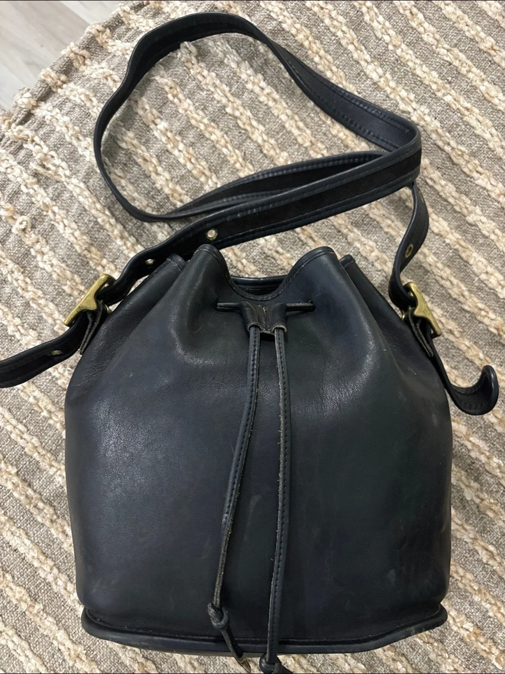 COACH Lula's Legacy Bag Black Leather Shoulder Bag 90s Made in USA